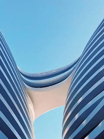 silver and black building