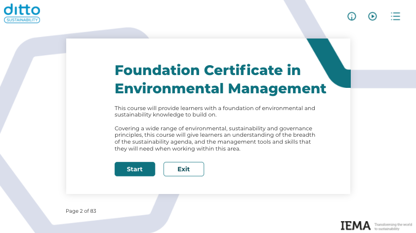 IEMA Foundation Certificate in Environmental Management