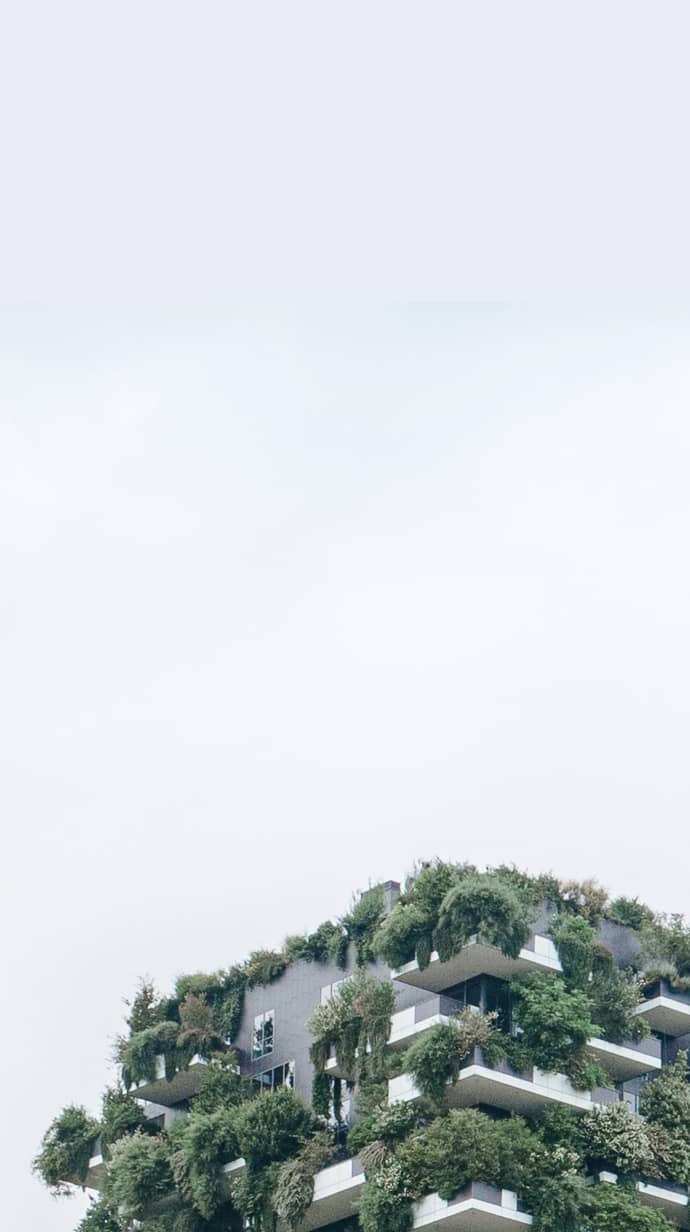 building with green trees mobile version